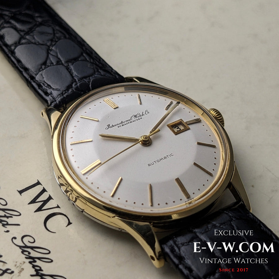 IWC Schaffhausen أوتوماتيك تاريخ | قرص Pie-Pan | مغطى بالذهب | عيار 8531 | قديم 1962 | خدمة 08/2025