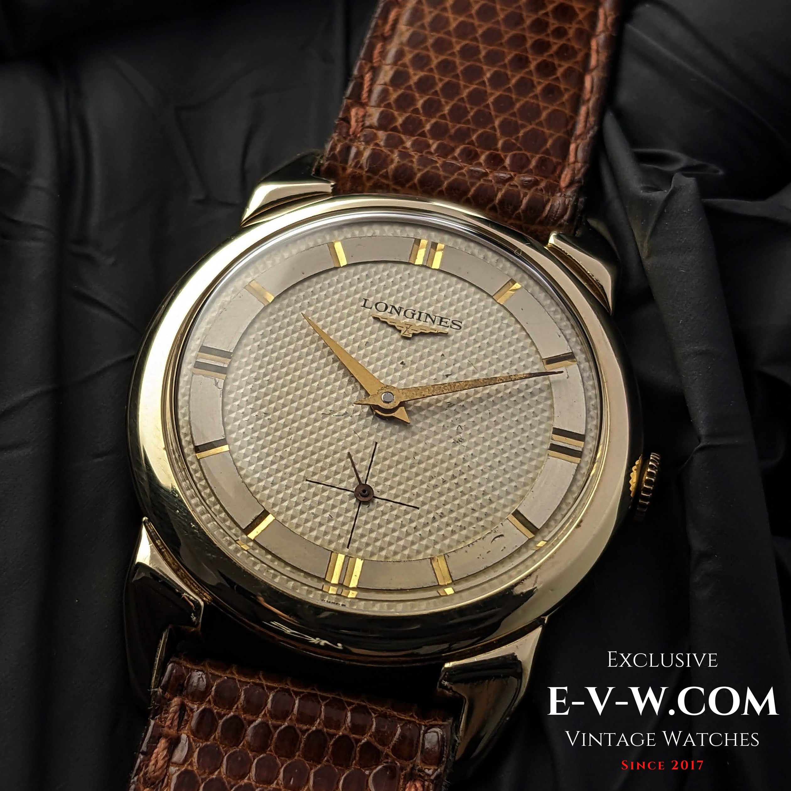 Longines Vintage Waffle Dial - Automatic - c.1946 – Vintage Watch Specialist