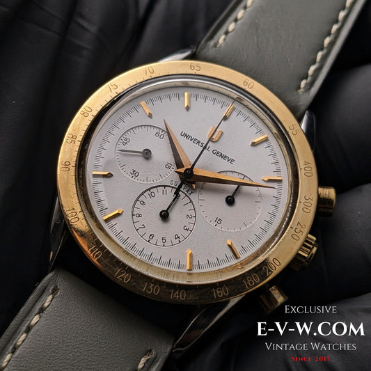 Universal Genève COMPAX Chronograph / Steel & 18Kt Gold / Ref. 384.445 / Cal. Lemania 1873