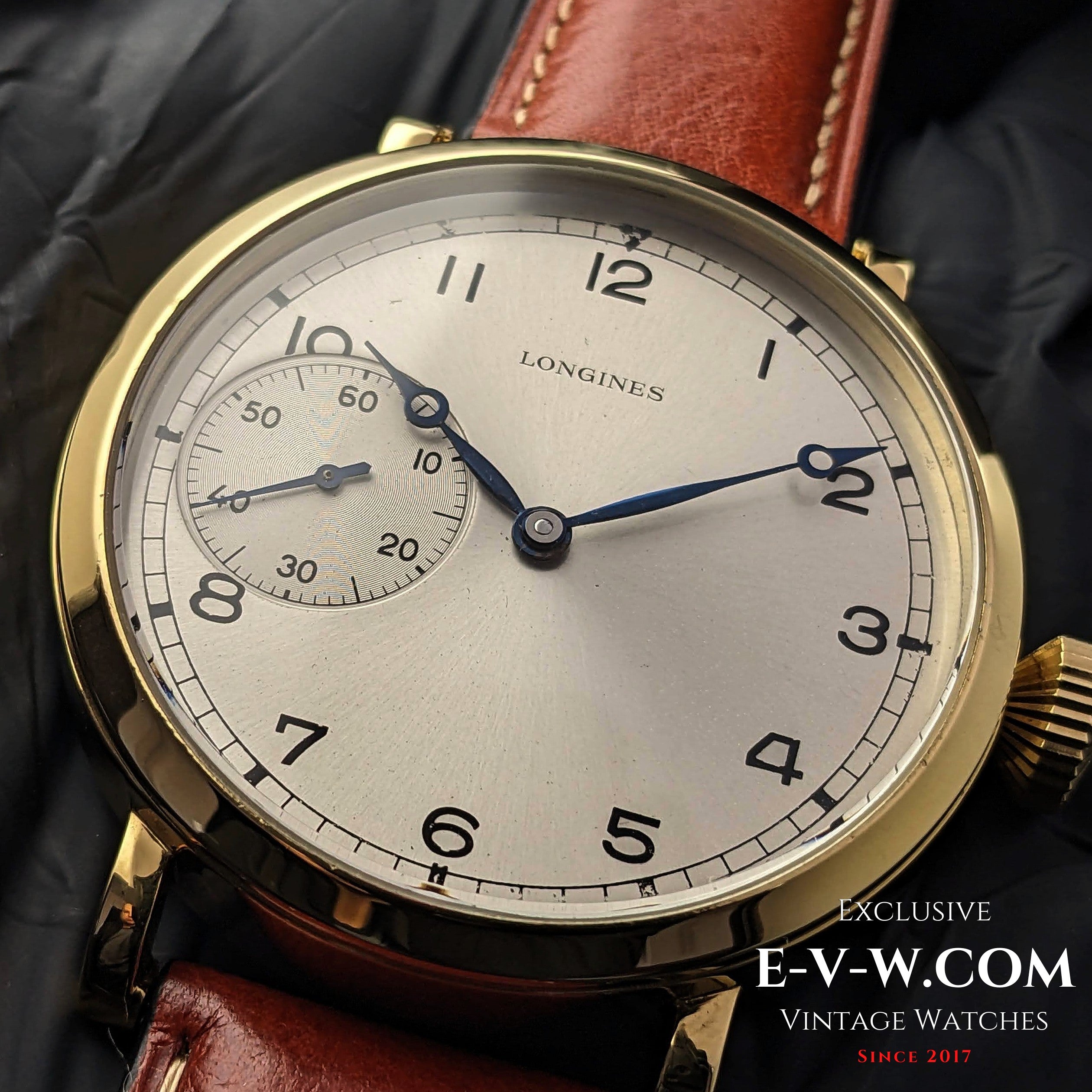 Rare 1940 Longines Rare Dial Military 30mm WWII Era Watch, Gorgeous Or –  Olde Towne Jewelers