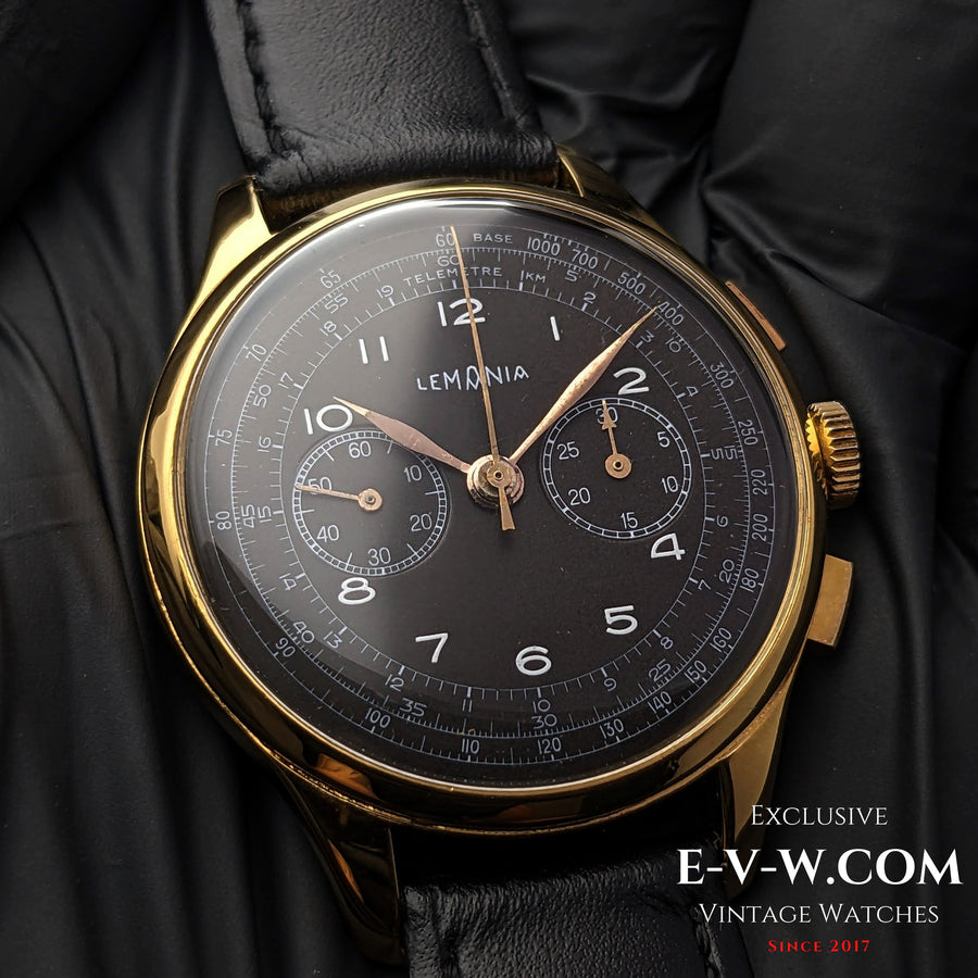 Chronographe Lemania vintage Cal.2310, très rare, datant des années 1940 (80 ans)