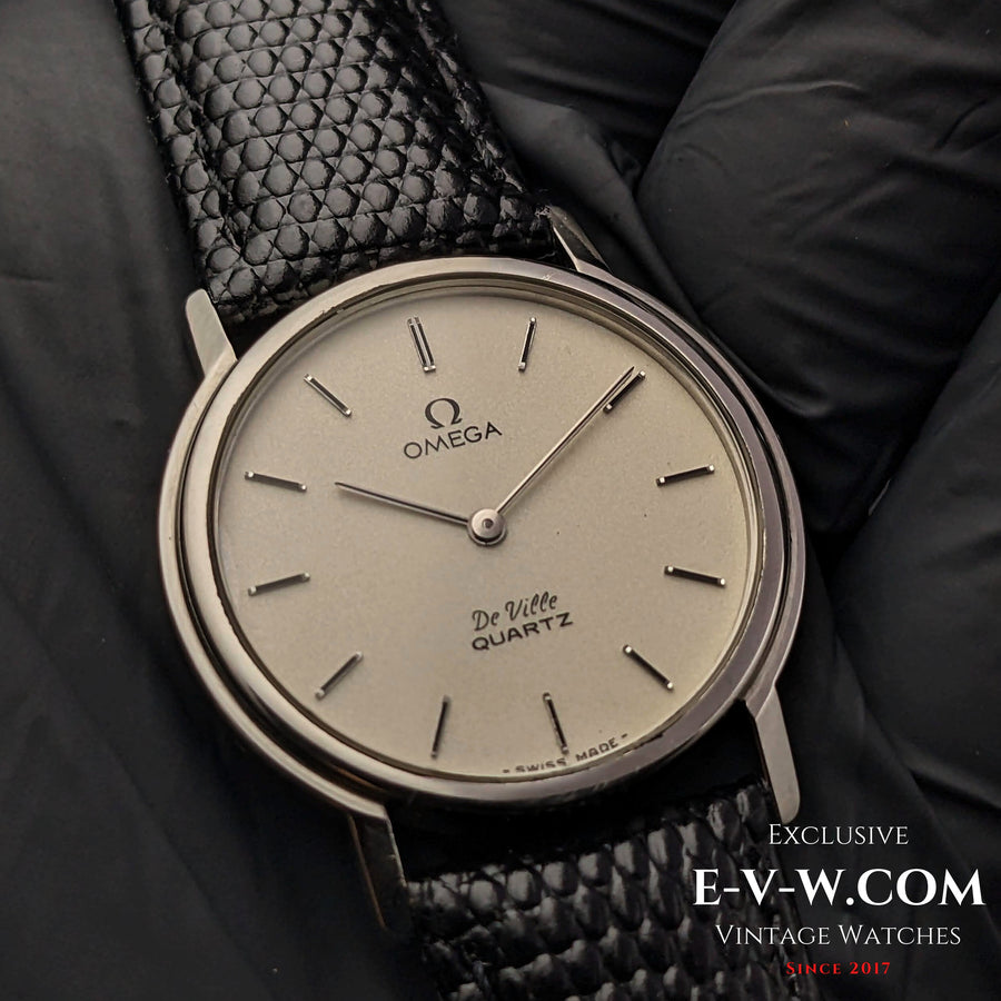 44 rokov staré vintage hodinky Omega DeVille QUARTZ Ref. 1910101 / Cal.1365 / 1979 Vintage