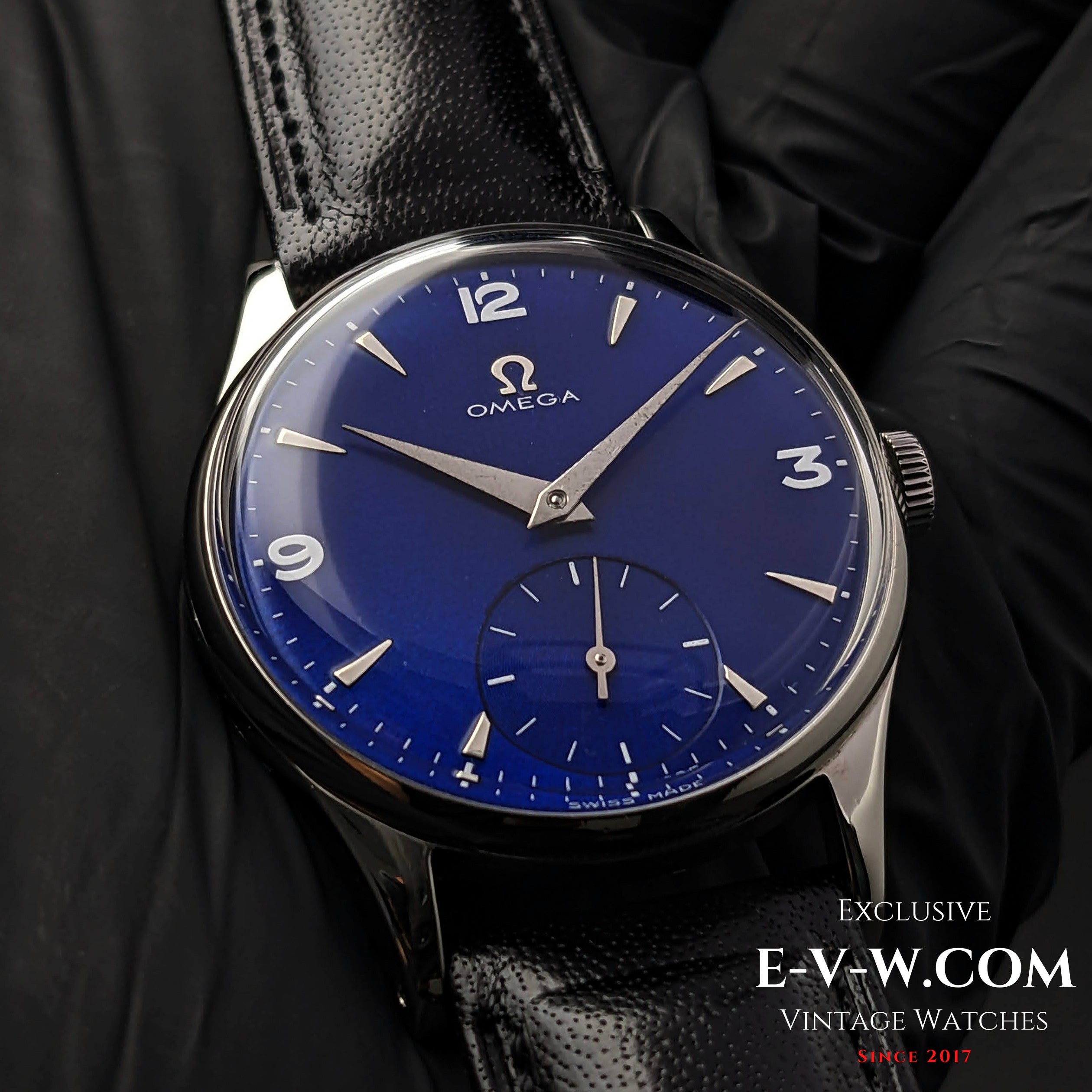265 Watch 73 Years Old Vintage Blue Omega 265 (30T2 Family) / Ref. 2540-7 / Cal ...