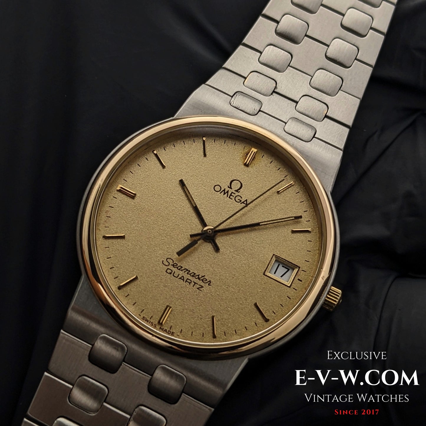 54 Years Old Vintage Omega Seamaster Quartz / Steel Gold Ref. 1960277 / Cal. 1432 / Vintage 1970