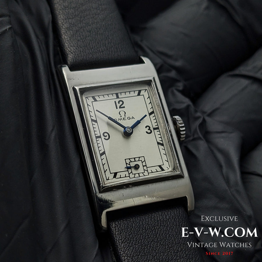 94 Years Old Antique Omega Tank / Art Deco / Cal. T17 / Antique 1930