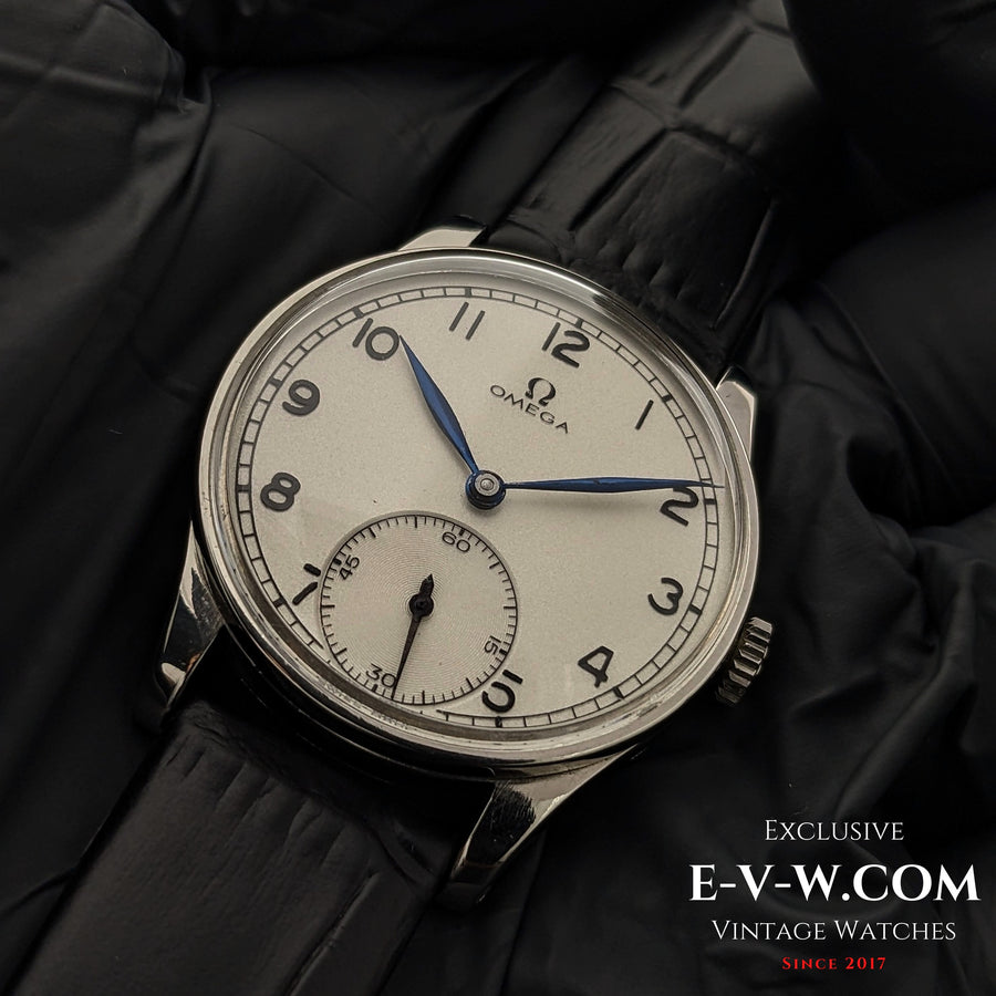 85 Jahre alte Vintage Omega Art Deco / Zweiter Weltkrieg / Kal. 26.5SOBT2 / Baujahr 1939