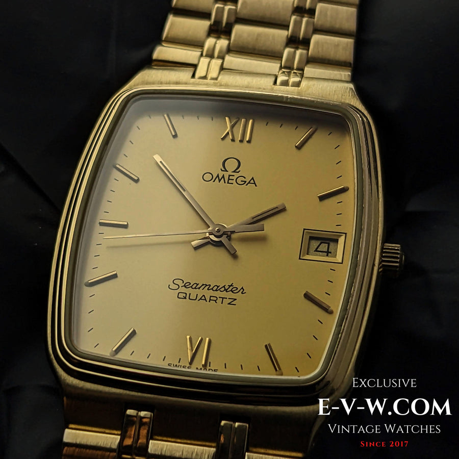 50 rokov staré vintage hodinky Omega Seamaster Quartz / bezchybný stav / Cal.1430 / vintage 70. roky 20. storočia