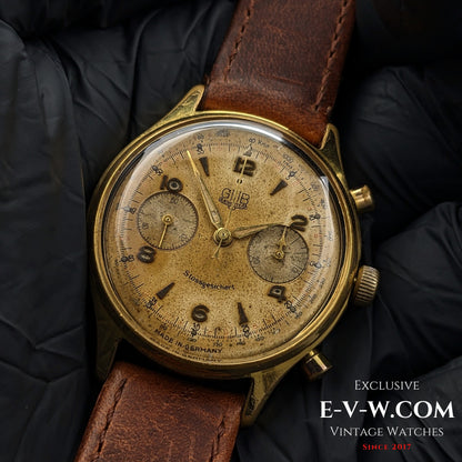 70 Years Old Vintage GUB Glashutte 64 Chronograph / Linited / Cal. 64 / Vintage 1950's