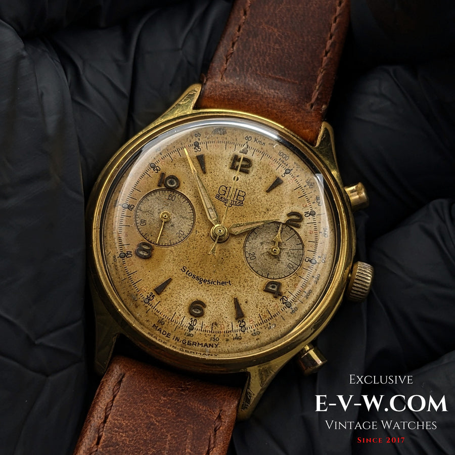 70 年老式 Glashutte 64 計時碼表 / 限量版 / Cal. 64 / 老式 1950 年代