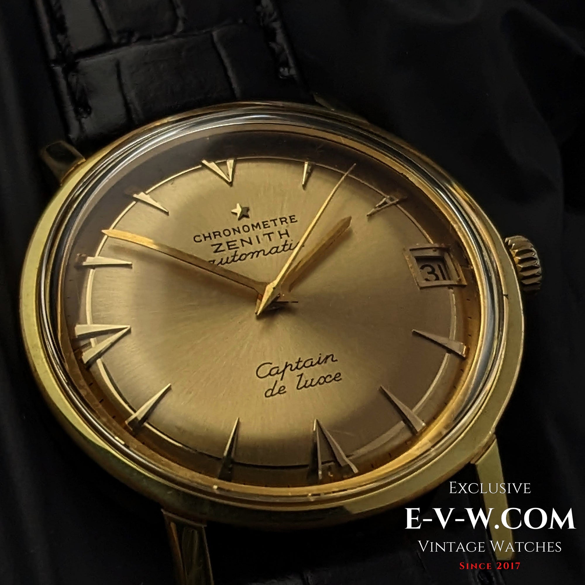 60 Years Old Vintage Zenith CHRONOMETRE Automatic CAPTAIN DE  LUXE / Cal. 2542PC / Vintage 1960s