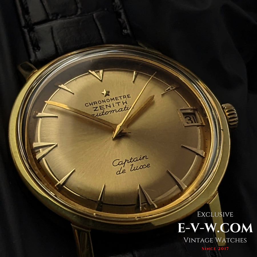 Zenith CHRONOMETRE automatico CAPTAIN DE LUXE vintage di 60 anni / Cal. 2542PC / Vintage anni '60
