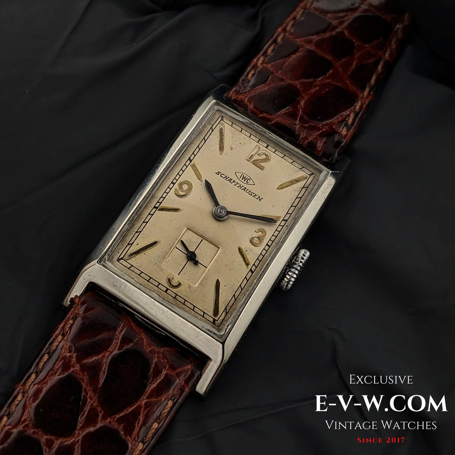 93 Years Old Rare Antique IWC Schaffhausen Tank unique Art Deco / Cal. 87 Vintage