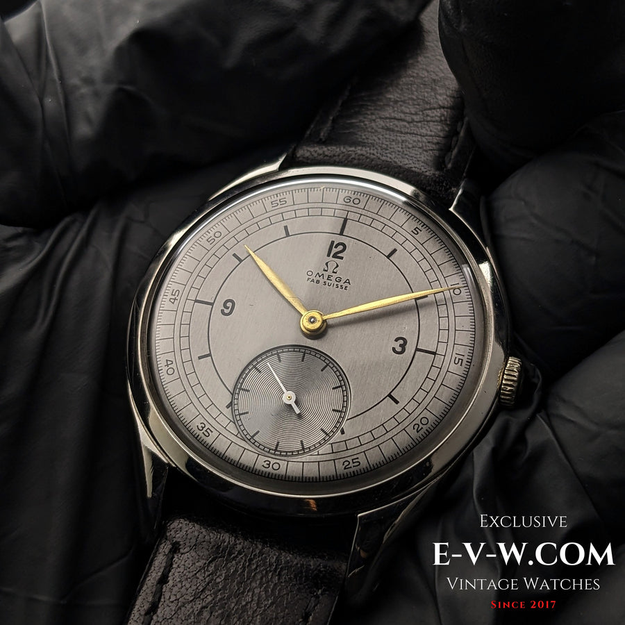 Omega Sector Dial Vintage de 77 años / Gran tamaño Jumbo de 38 mm / Ref. 2505 / Calibre 265 / Vintage 1947
