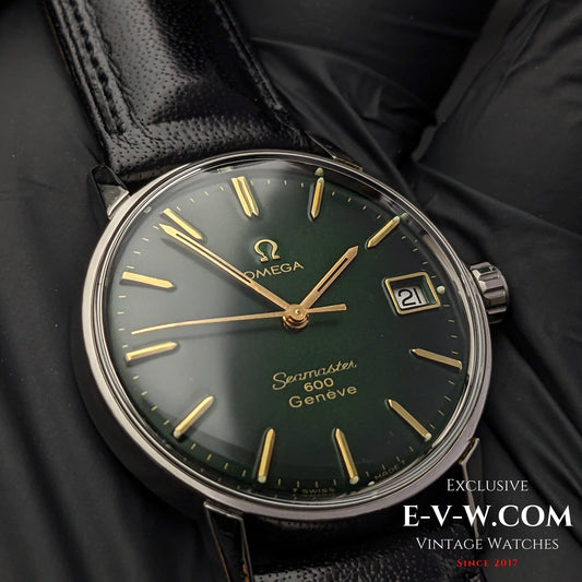 57 Years Old Vintage Omega Seamaster 600 / Green Dial /Ref. 13600011 / Cal.611 / 1966 Vintage