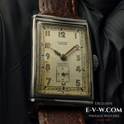 Wyler 85 Years Old Vintage Wyler TANK SUPERIOR ANTIMAGNETIC / Cal. Wyler Swiss / Vintage 1940s