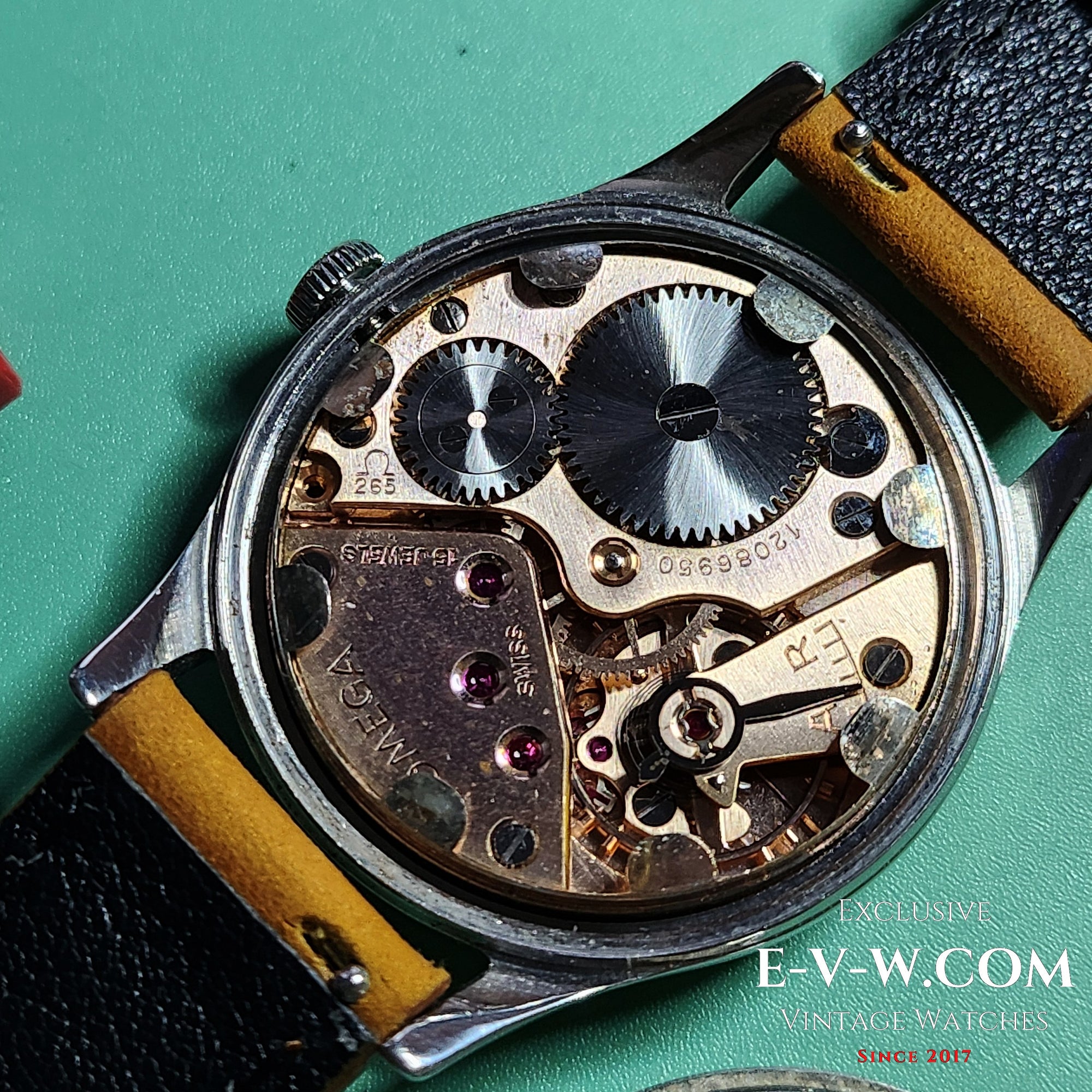 Omega Negro de 75 Años | Ref. 2622-2 | Calibre 265 (familia 30T2) | Vintage 1950