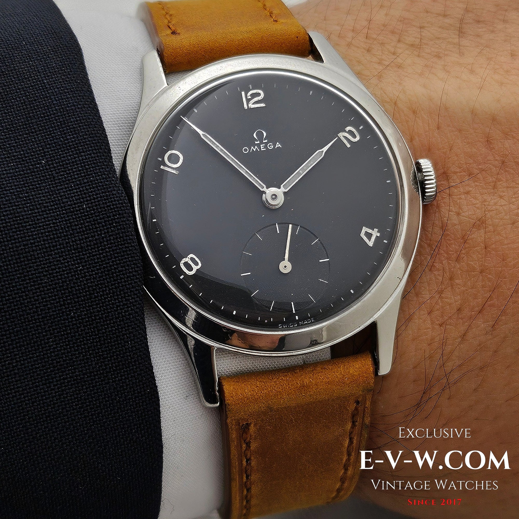 Omega Negro de 75 Años | Ref. 2622-2 | Calibre 265 (familia 30T2) | Vintage 1950