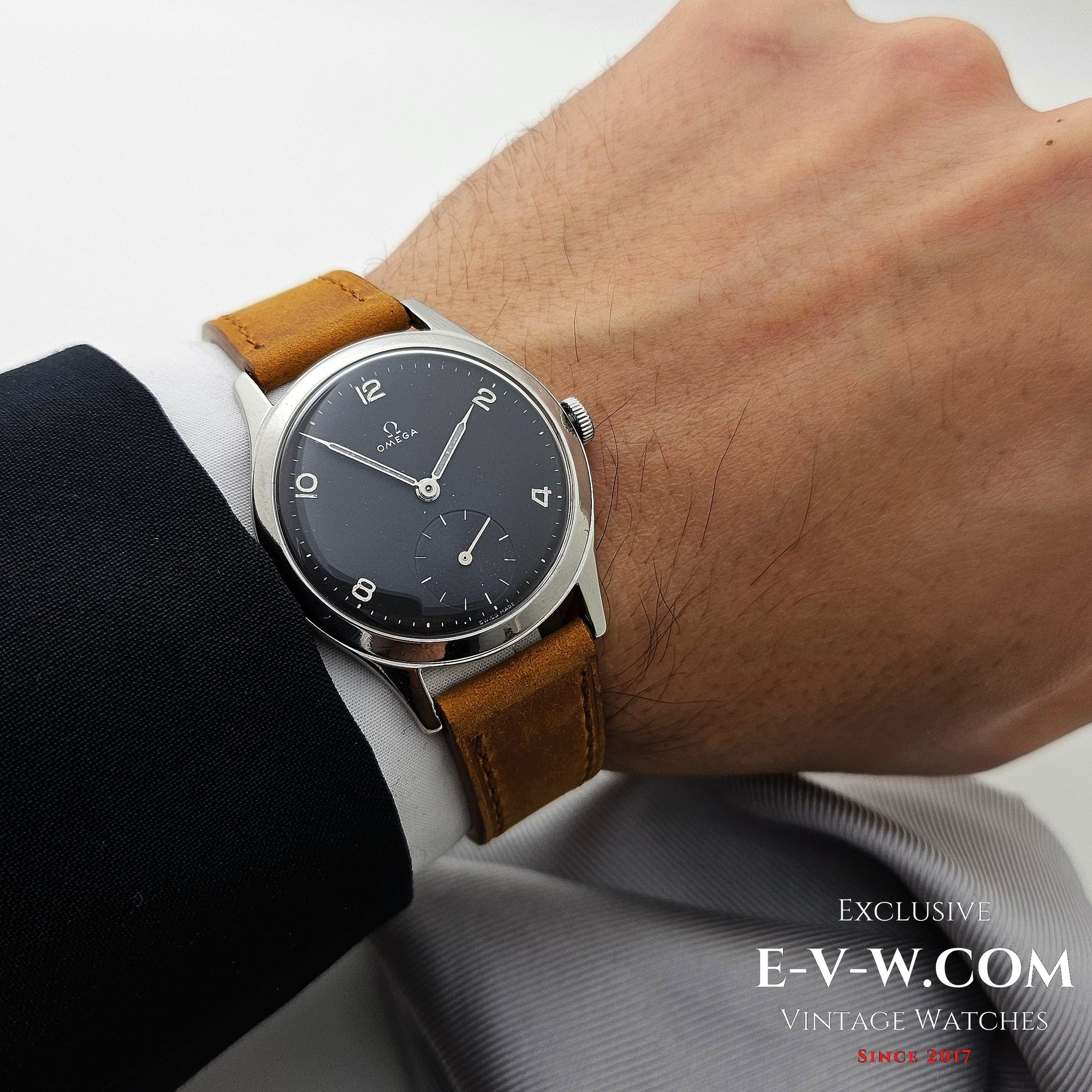 Omega Negro de 75 Años | Ref. 2622-2 | Calibre 265 (familia 30T2) | Vintage 1950