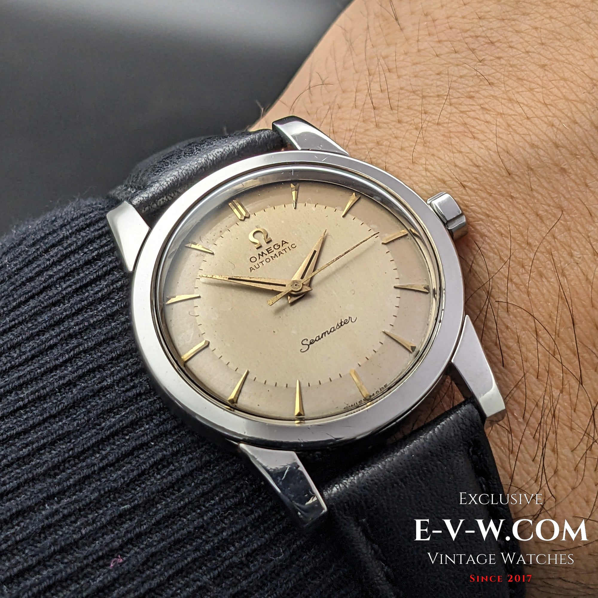 70 Jahre alte Vintage Omega Seamaster Bumper Automatic Ref. 2577 / Kal. 354, Baujahr 1954