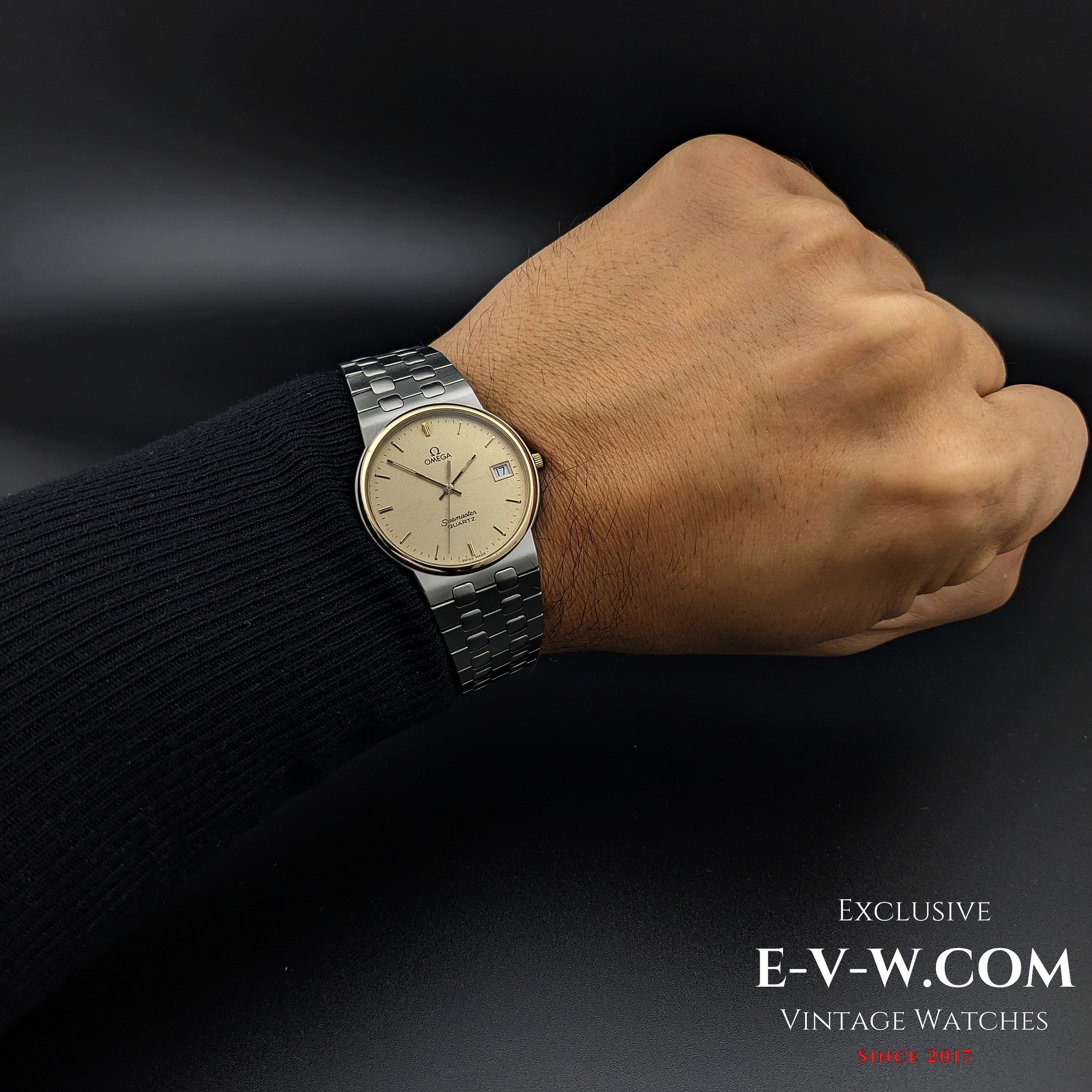 54 Years Old Vintage Omega Seamaster Quartz / Steel Gold Ref