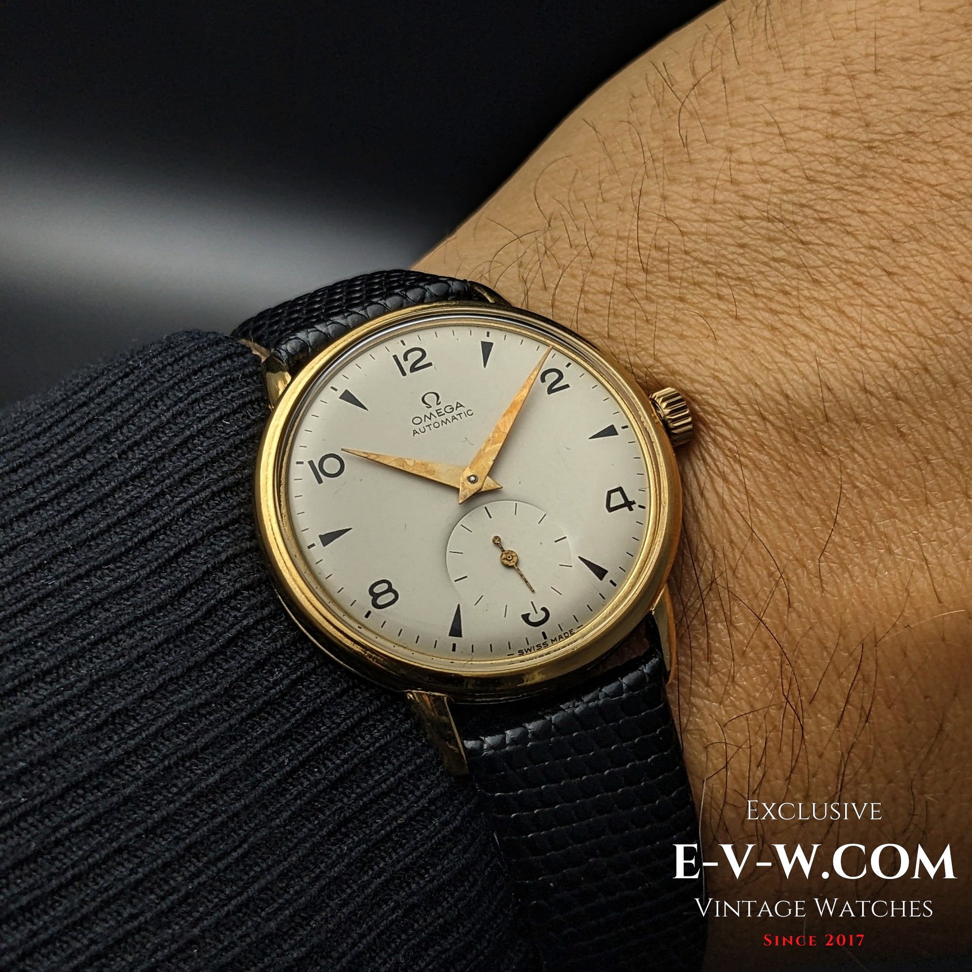 78 Jahre alte Vintage Omega Automatik Bumper / Ref. F.6212 / Kal. 28.10RA, entworfen von Cherles Perregaux / Jahrgang 1947