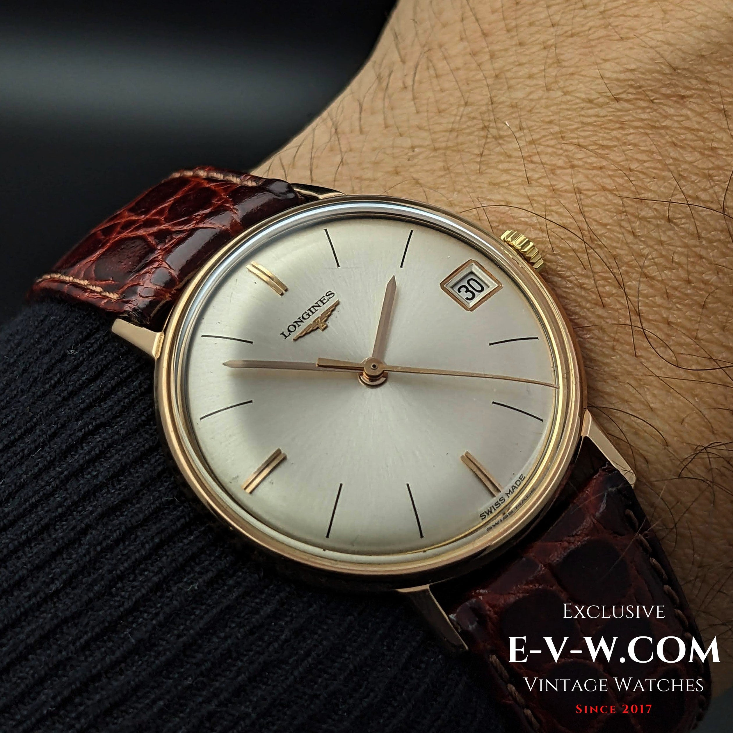 57 Years Old Vintage Longines Classic Calatrava 18k Gold Cal