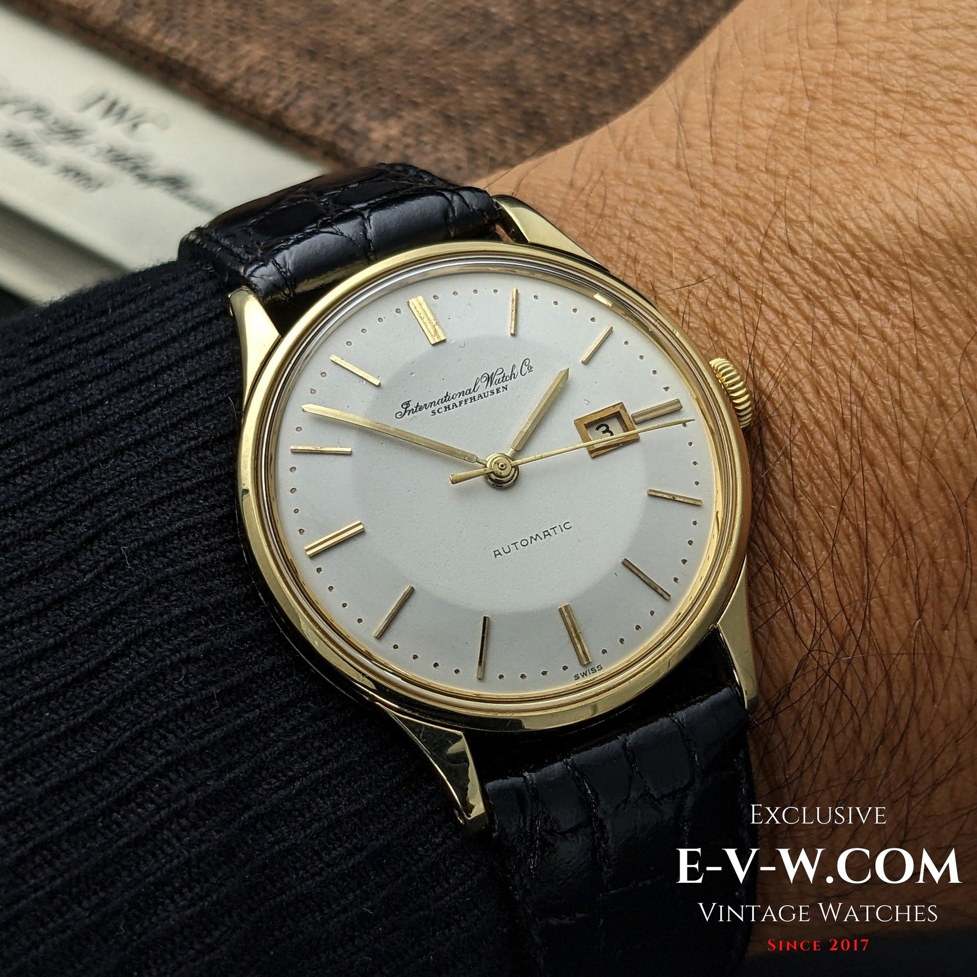 IWC Schaffhausen أوتوماتيك تاريخ | قرص Pie-Pan | مغطى بالذهب | عيار 8531 | قديم 1962 | خدمة 08/2025