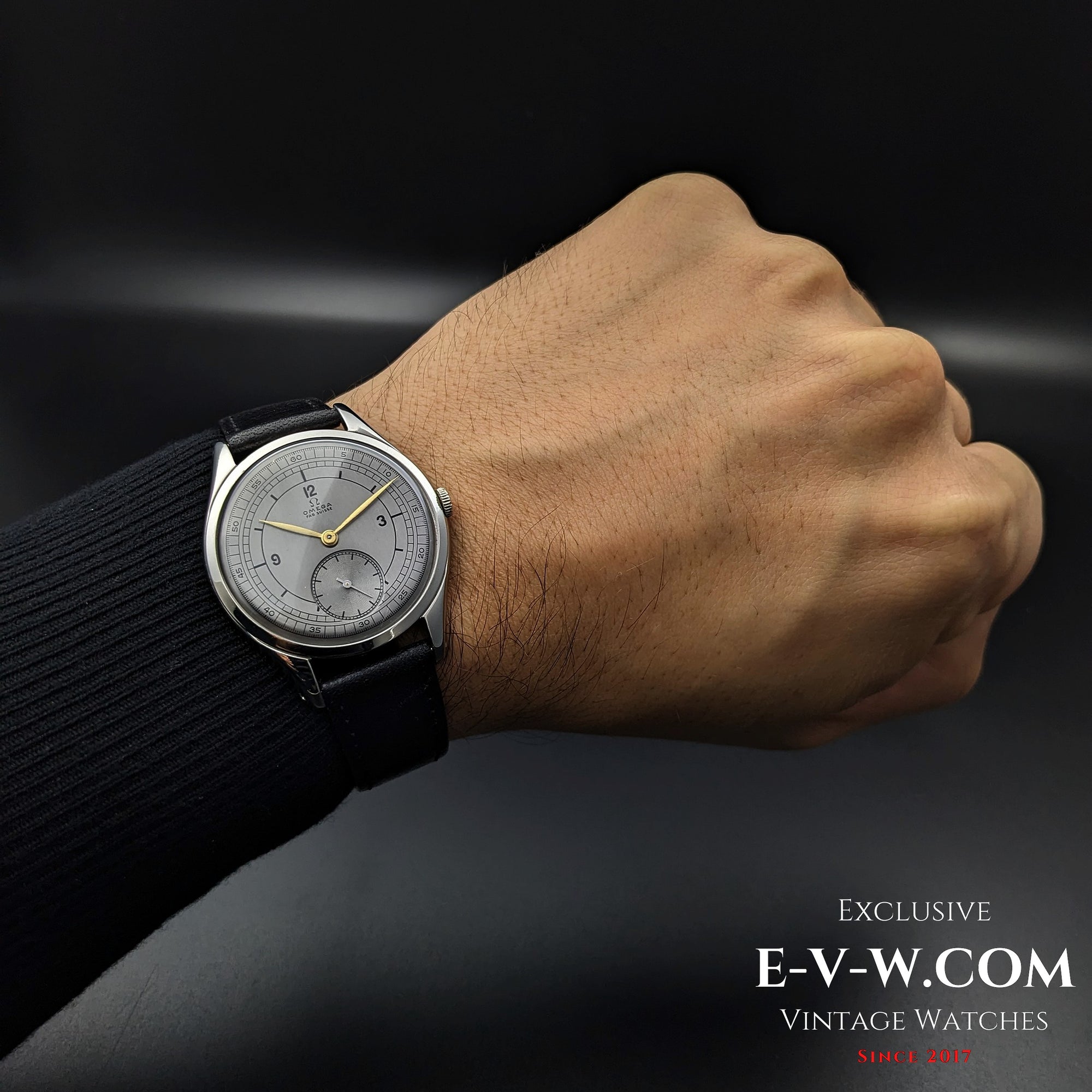 77 Years Old Vintage Omega Sector Dial / Oversize Jumbo 38mm / Ref. 2505 / Cal. 265 / Vintage 1947