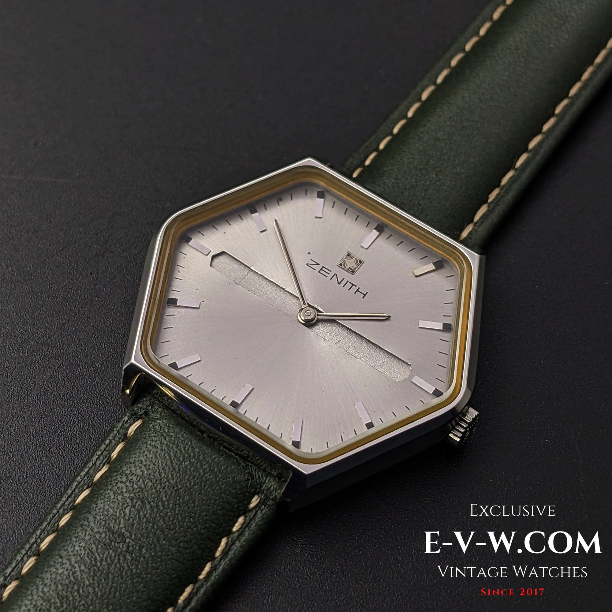 "54 Years Old Vintage Zenith Rare Hexagon Jumbo  Ref.  01-3530-172 / Cal. 2320 / Vintage  1970"