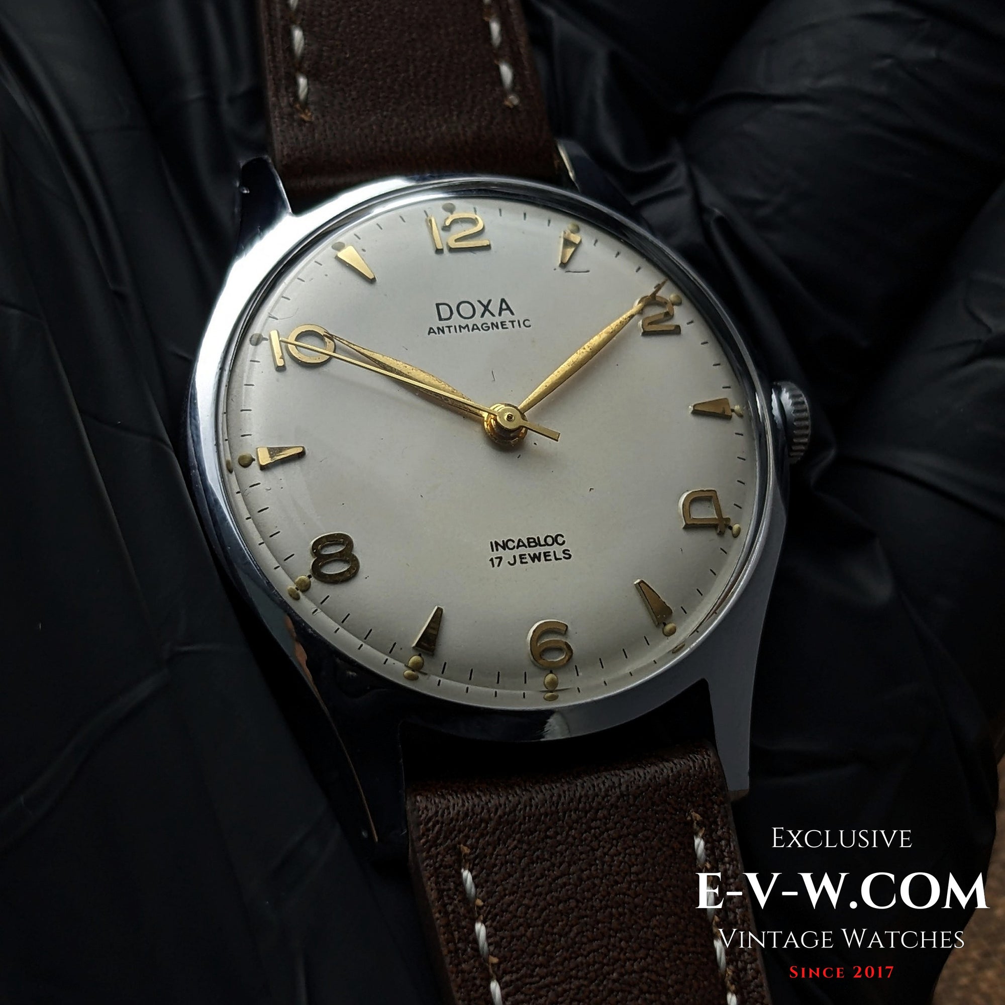 Jaren 1950 — DOXA — Antimagnetisch — Kaliber .380 FFR — Vintage jaren 1950 — Onderhouden