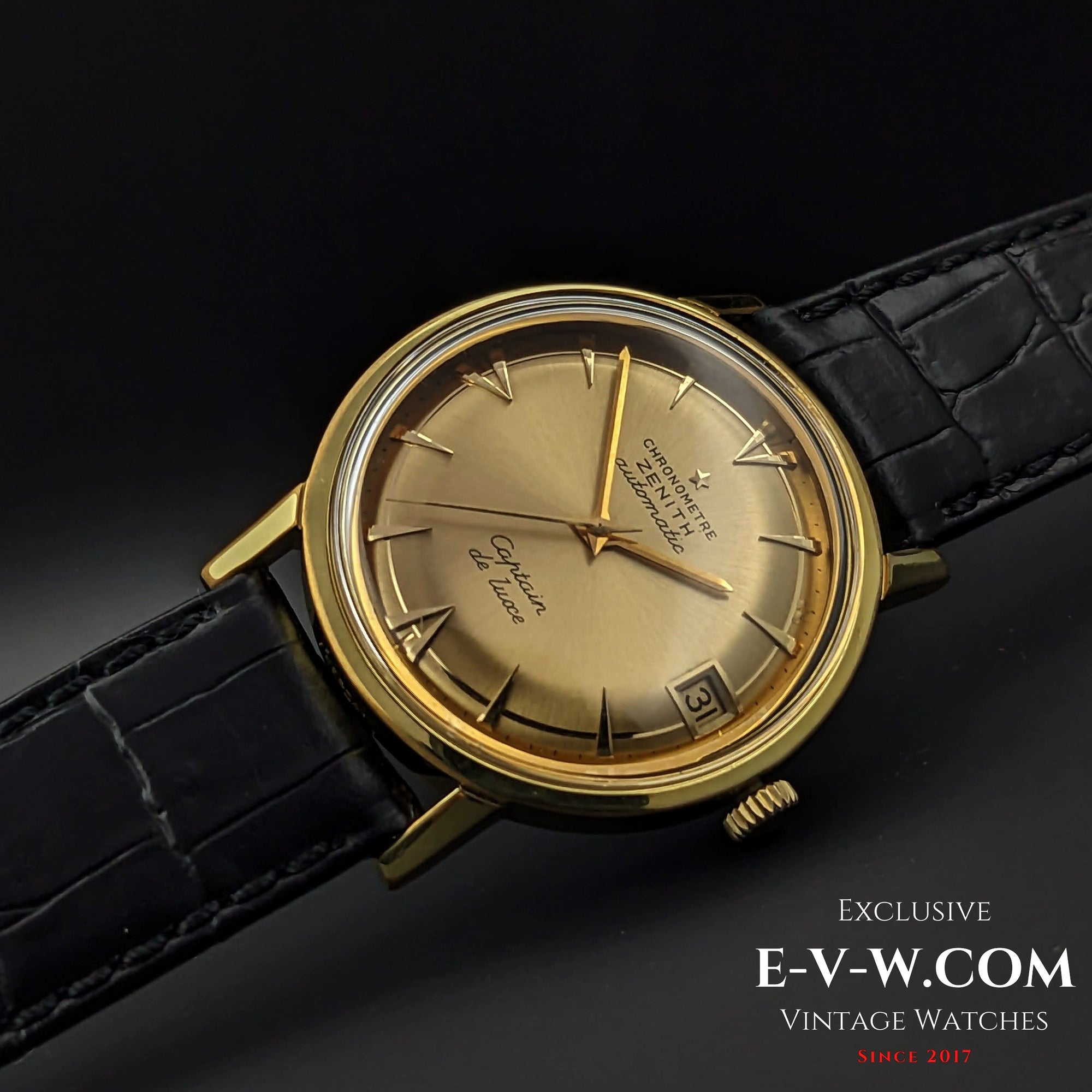 60 Years Old Vintage Zenith CHRONOMETRE Automatic CAPTAIN DE  LUXE / Cal. 2542PC / Vintage 1960s