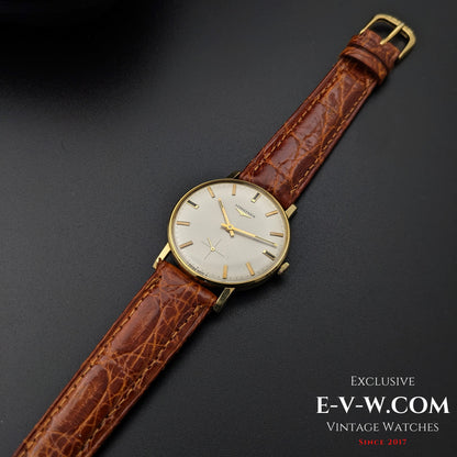 55 Years Old Vintage Longines Classic / 18K solid Gold / Cal. 490 / Vintage 1969