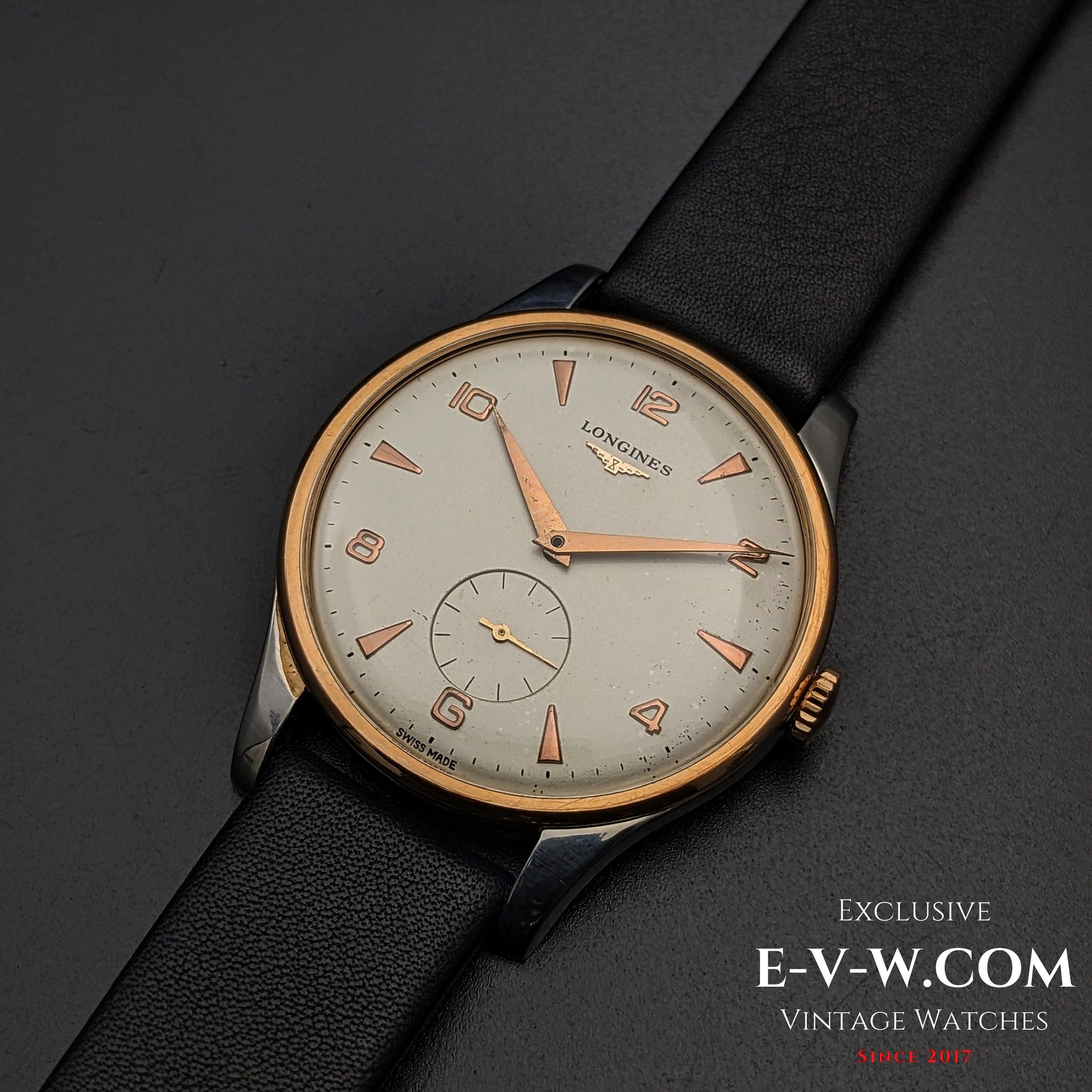 66 Years Old Vintage Longines Calatrava Oversize Jumbo Two Tone Ref. 4914 Cal. 12.68Z  Vintage 1958