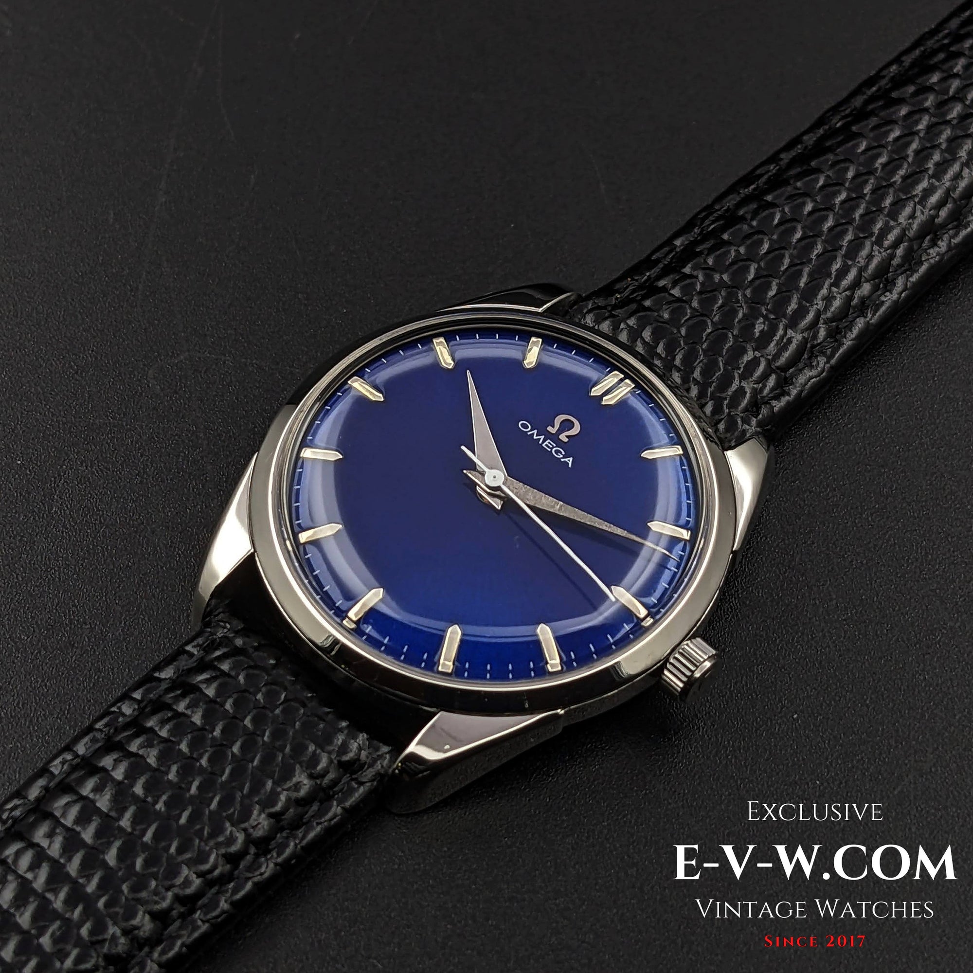 65 Years Old Vintage Omega Blue Ref. 2910-5 SC / Cal. 284 (30T2 family) / Vintage 1958