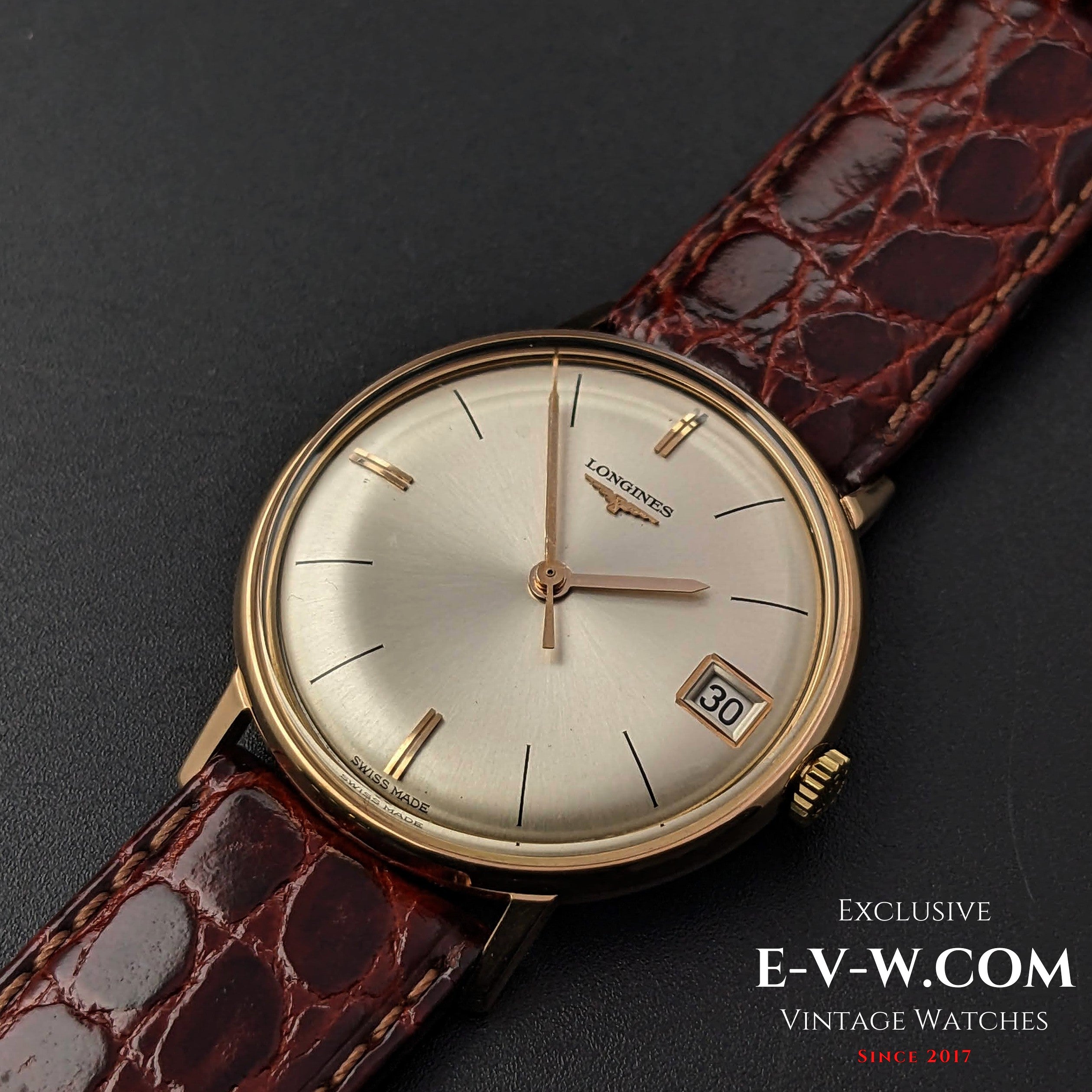 57 Years Old Vintage Longines Classic Calatrava 18k Gold Cal