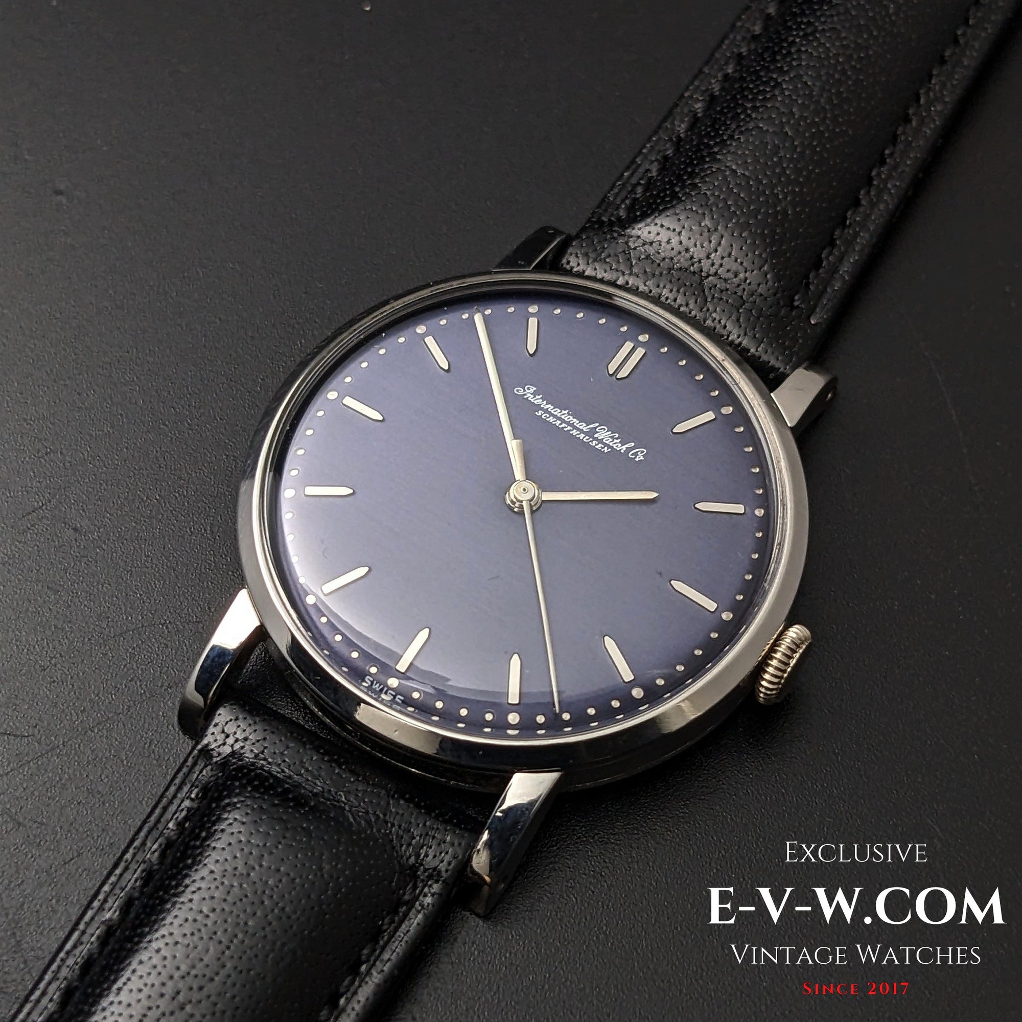 59 Years Old Vintage IWC Schaffhausen Classic / Original Blue Colored Dial / Cal. 89 / vintage 1965