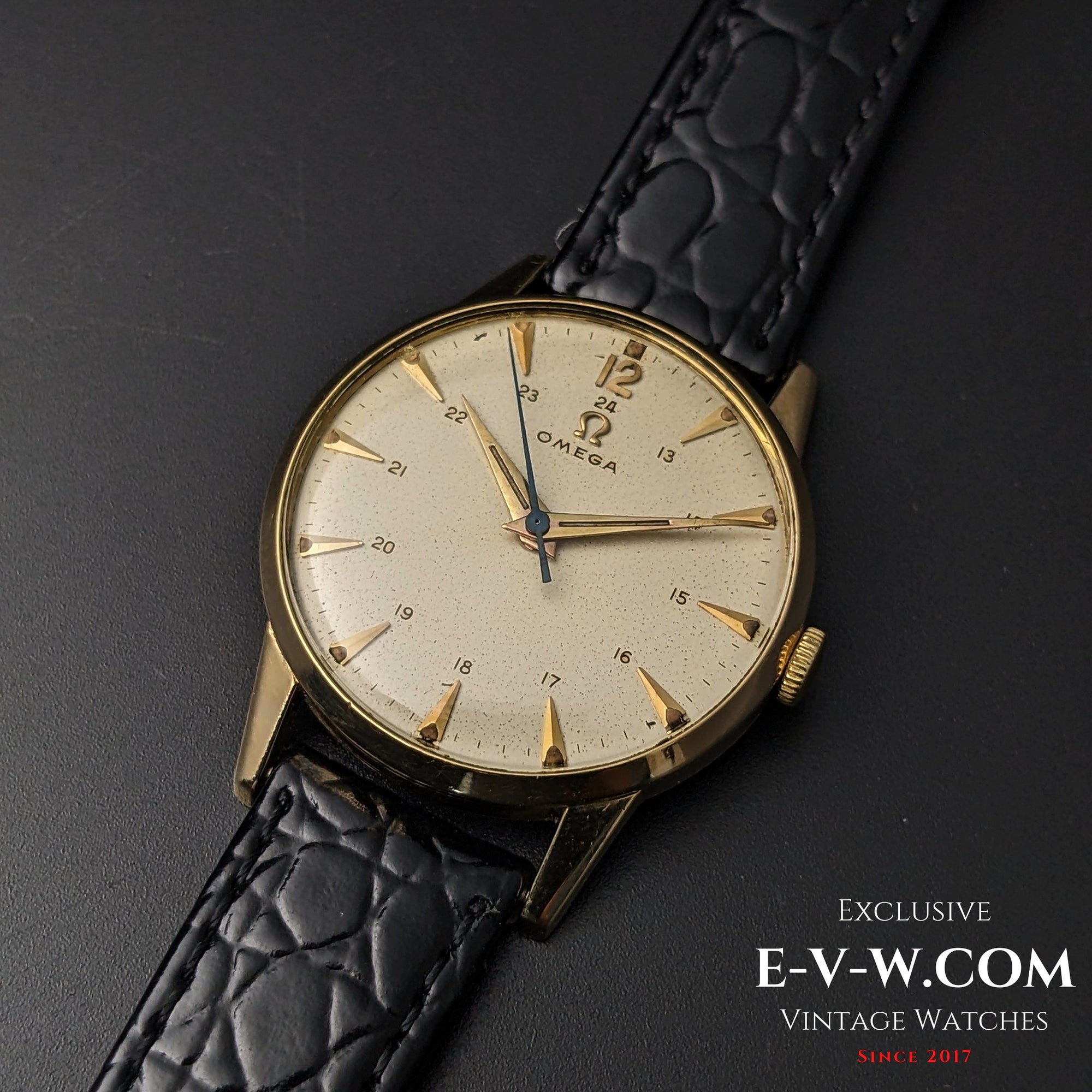 73 Years Old Vintage Omega Rare 24 HR Dial /Ref. 2496-3SC / Cal. 283 (30T2) / Vintage 1952/ Serviced