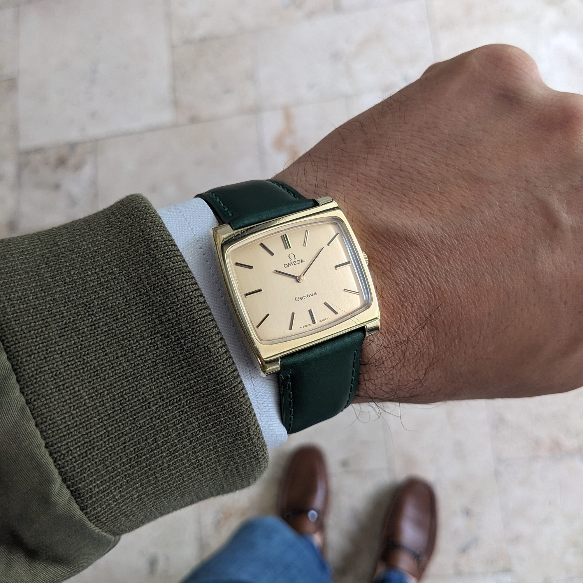 47 Years Old Omega Genève Gold platted / Ref 111.0109 / Vintage 1979 Watch / Cal 620 Movement / Serviced vintage watch