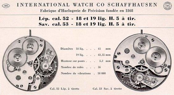 106 Years Old Antique IWC Schaffhausen Pocket Watch Movement / Cal. 52 / Jumbo / Antique 1918