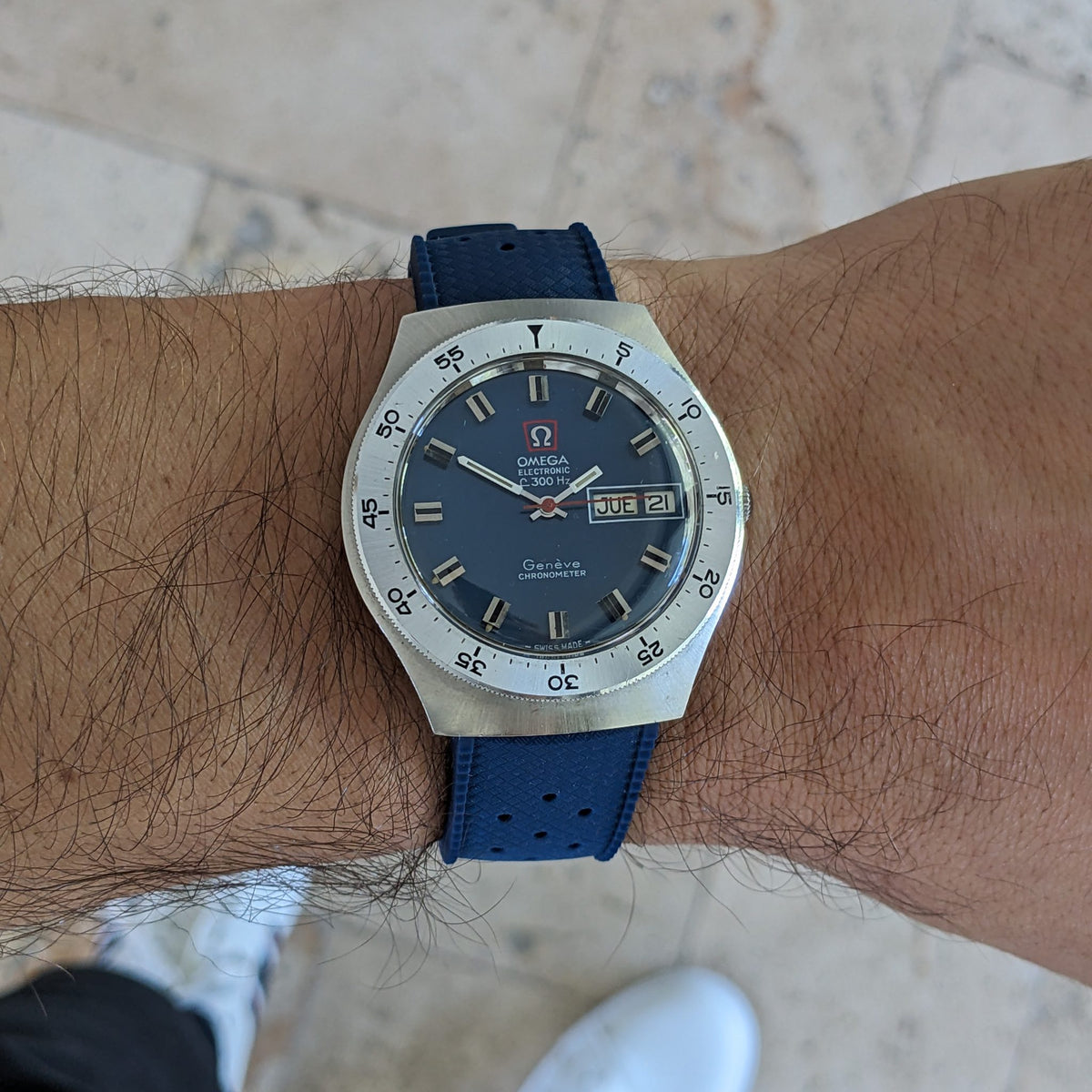 54 Years Old Omega Electronic f300Hz Geneve Chronometer / Ref 198.029 / Vintage 1972 Watch / Cal ESA 9164 Movement vintage watch