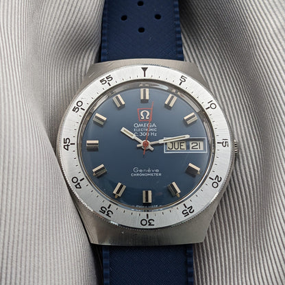 54 Years Old Omega Electronic f300Hz Geneve Chronometer / Ref 198.029 / Vintage 1972 Watch / Cal ESA 9164 Movement vintage watch