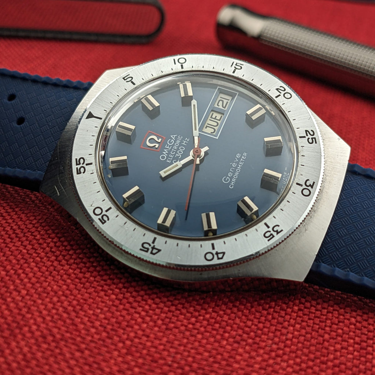 54 Years Old Omega Electronic f300Hz Geneve Chronometer / Ref 198.029 / Vintage 1972 Watch / Cal ESA 9164 Movement vintage watch