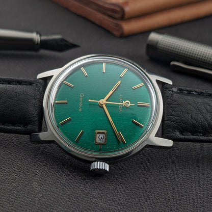 57 Years Old / Omega Genève / Ref. 136.070 / Vintage 1969 Watch / Restored Bottle-Green Dial / Cal. 613 / Serviced dial