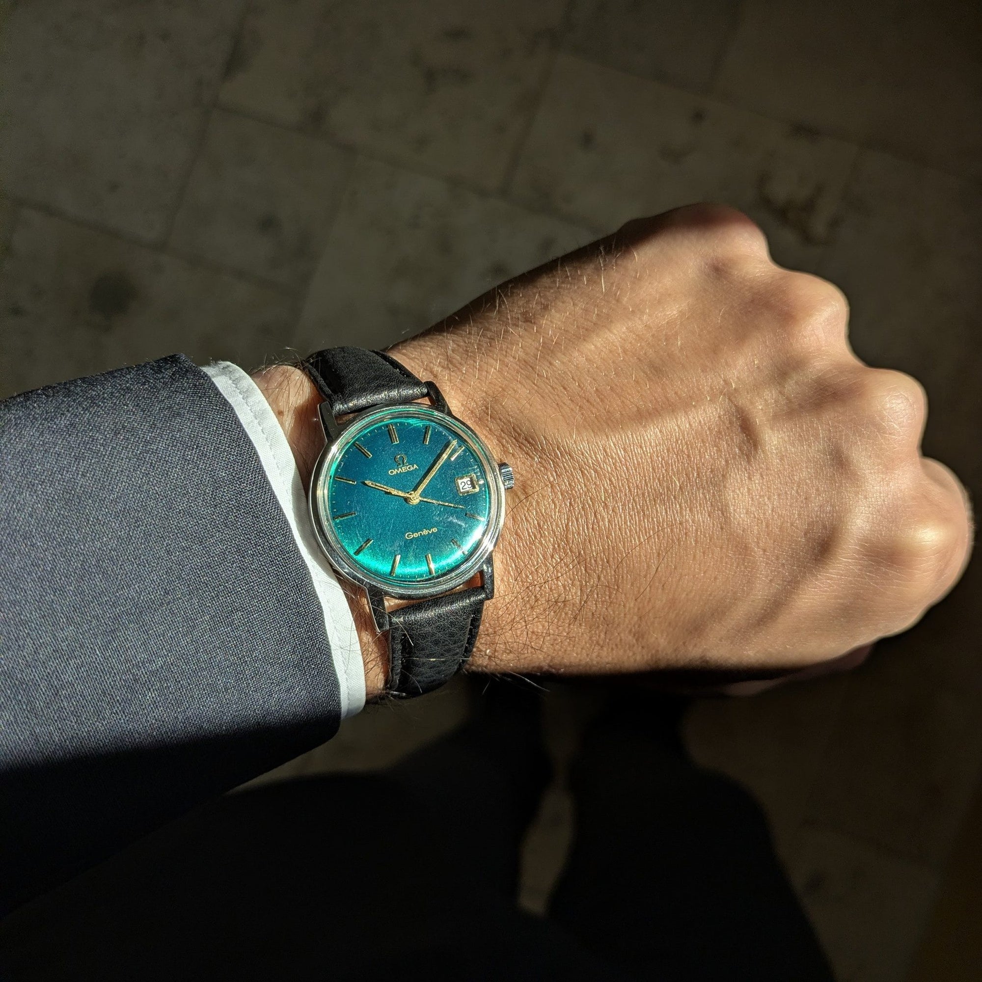 57 Years Old / Omega Genève / Ref. 136.070 / Vintage 1969 Watch / Restored Bottle-Green Dial / Cal. 613 / Serviced vintage watch