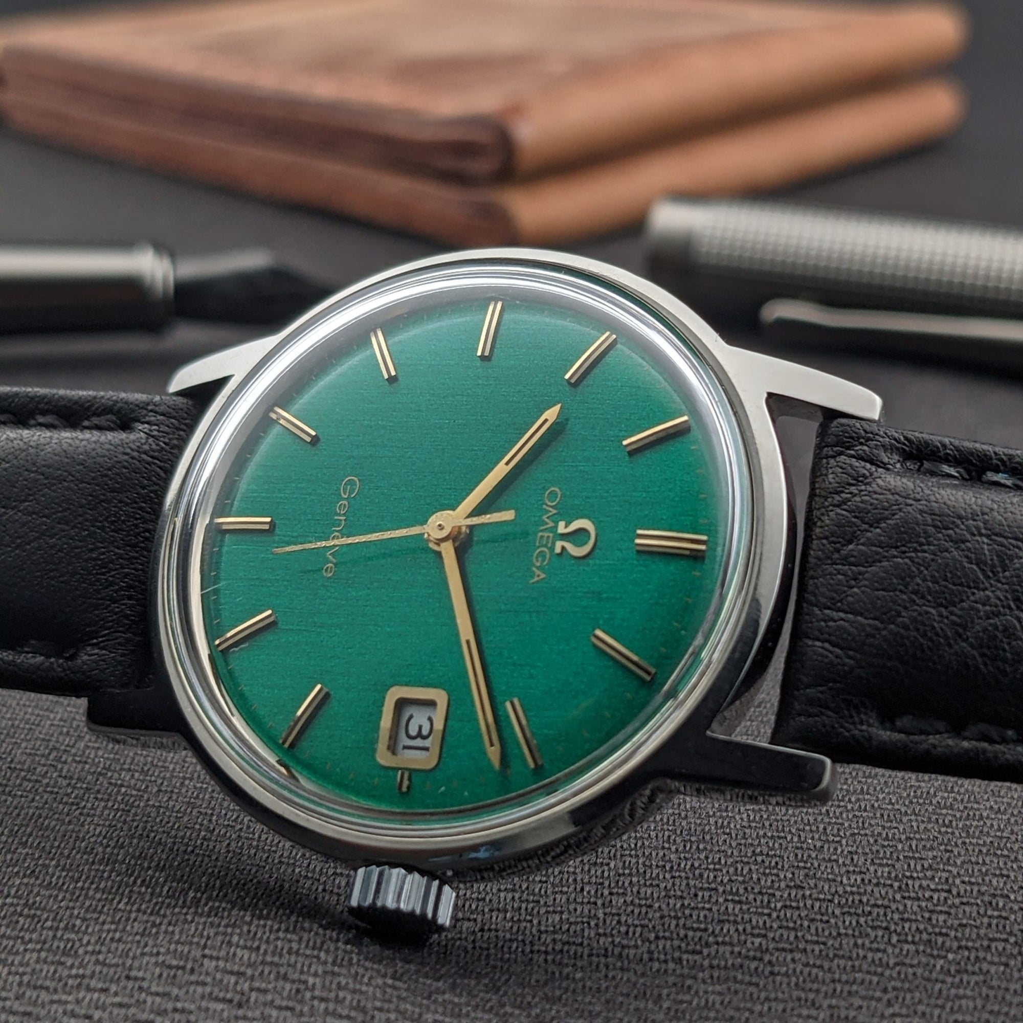 57 Years Old / Omega Genève / Ref. 136.070 / Vintage 1969 Watch / Restored Bottle-Green Dial / Cal. 613 / Serviced vintage watch