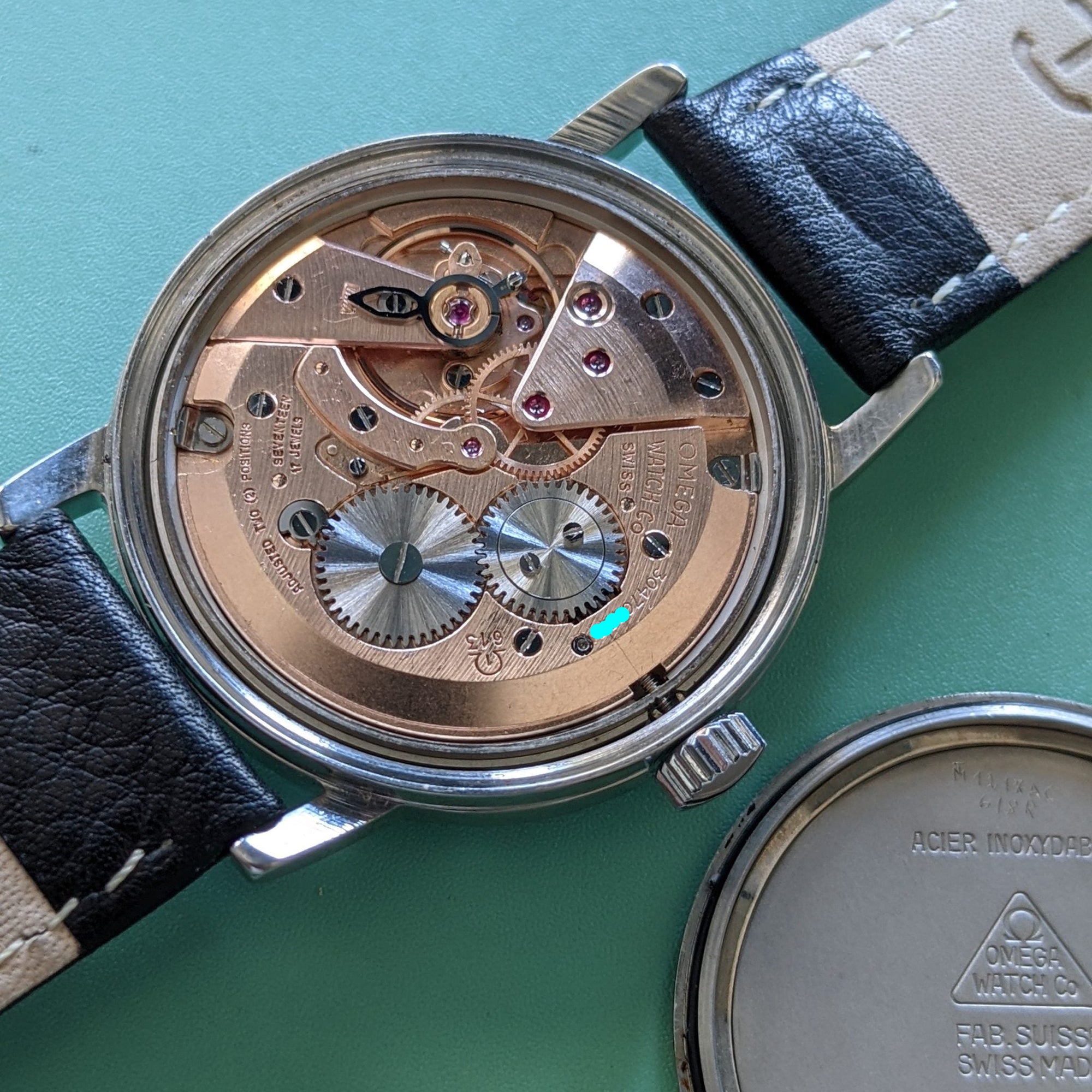 57 Years Old / Omega Genève / Ref. 136.070 / Vintage 1969 Watch / Restored Bottle-Green Dial / Cal. 613 / Serviced vintage watch