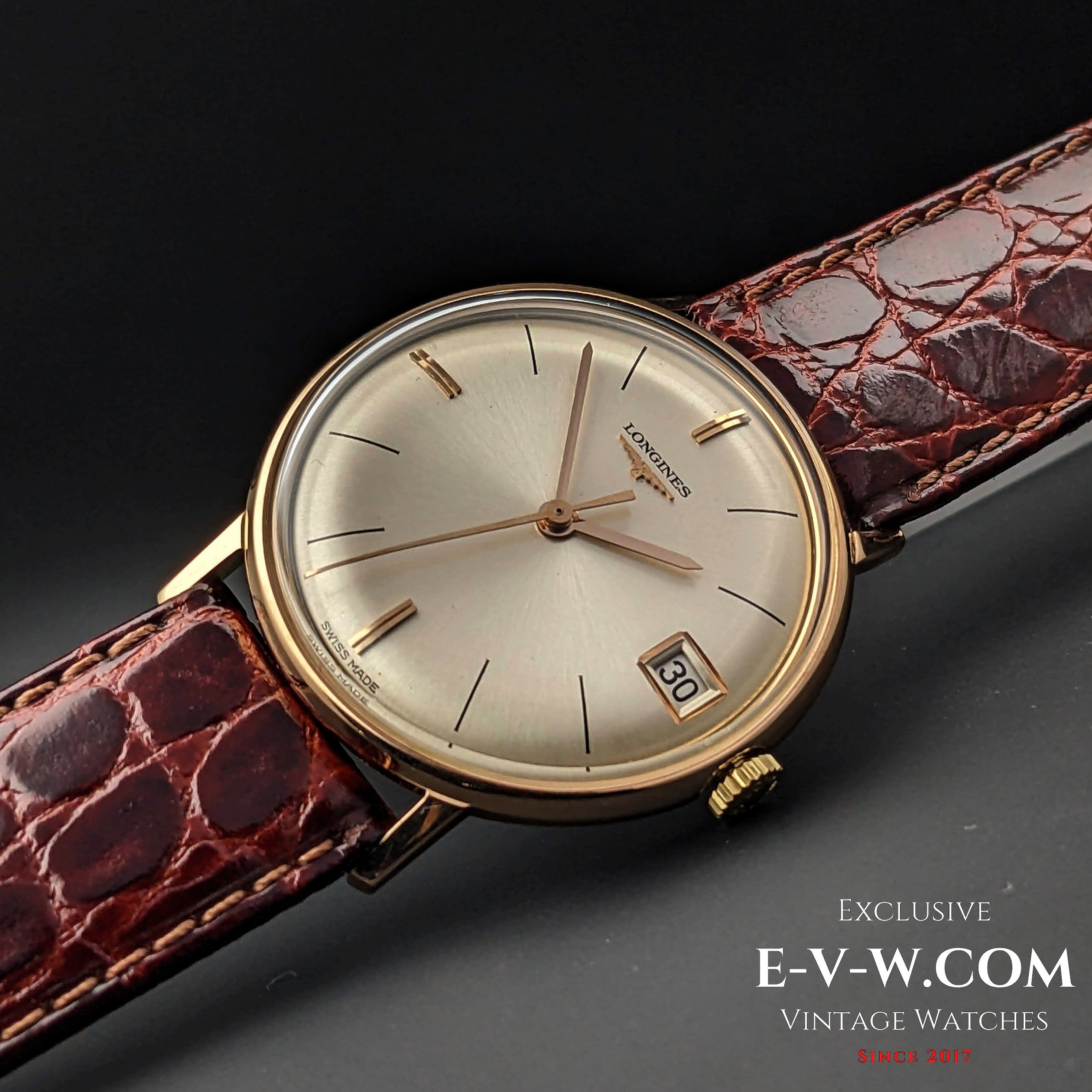 57 Years Old Vintage Longines Classic Calatrava 18k Gold Cal