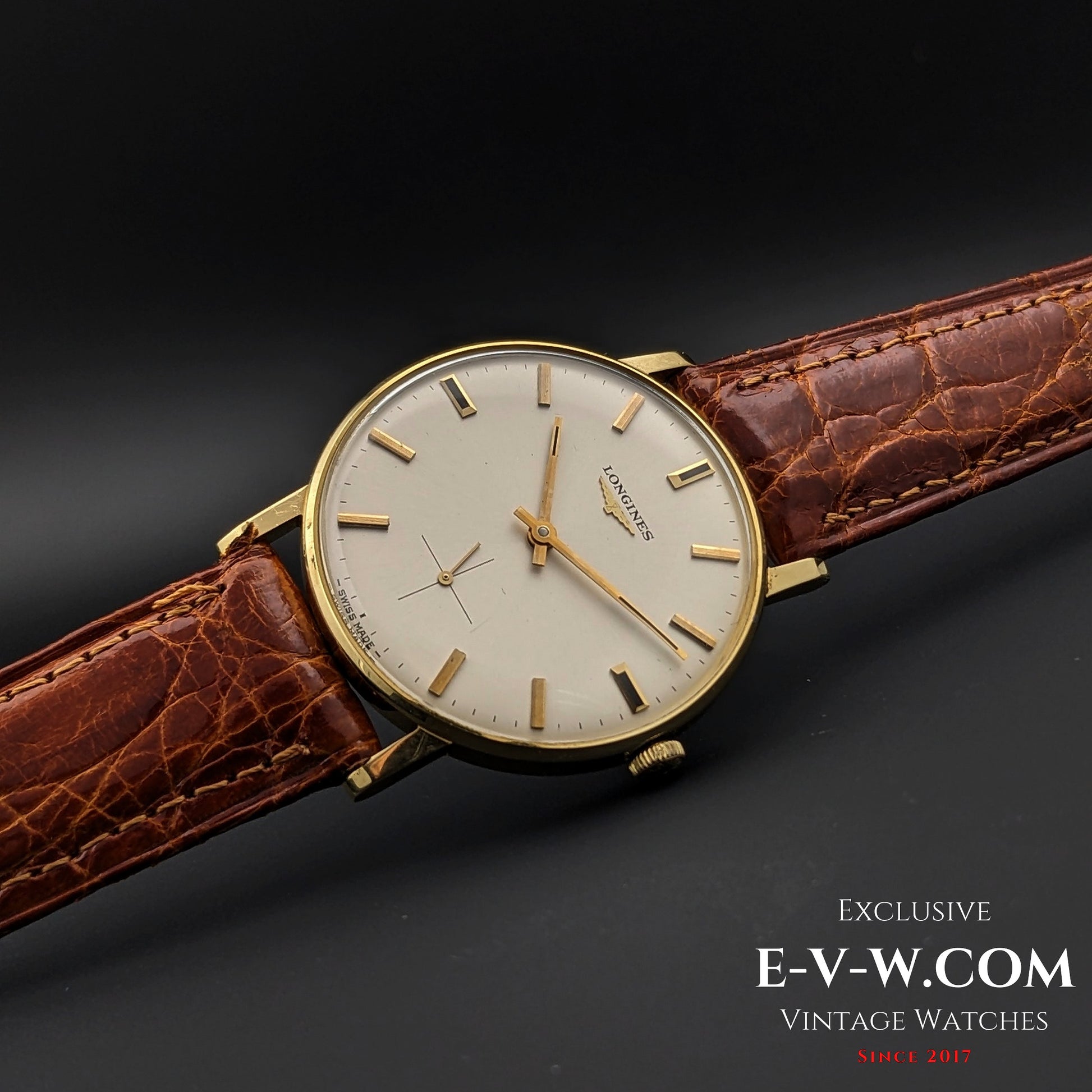 55 Years Old Vintage Longines Classic / 18K solid Gold / Cal. 490 / Vintage 1969