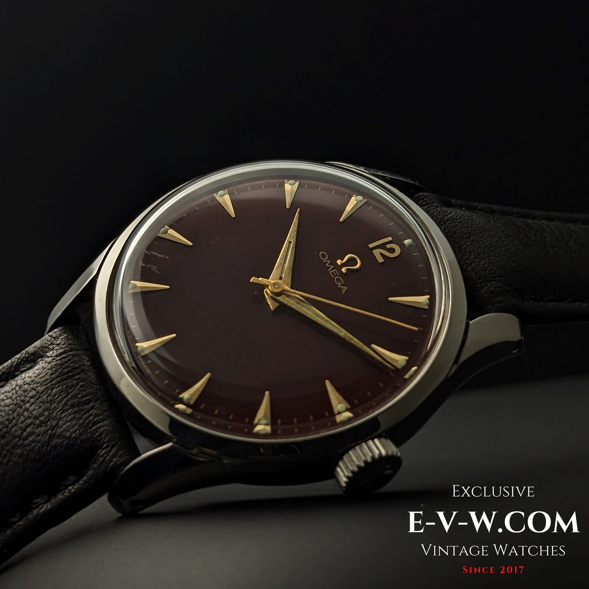 74 Years Old Vintage Omega Classic / Bordeaux Dial / Ref. 2640-3 / Cal. 283 (30T2) / Vintage 1950