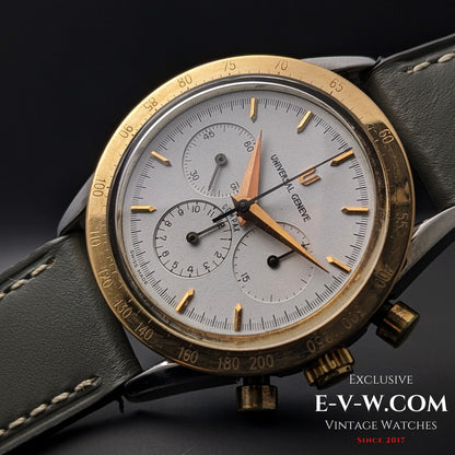 Universal Genève COMPAX Chronograph / Steel & 18Kt Gold / Ref. 384.445 / Cal. Lemania 1873